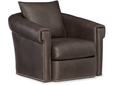 (image for) Bradington Young - 301-25SG Leather Swivel Chair ANDRE