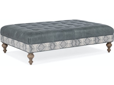 (image for) Bradington Young - Leather Ottoman 809 - RECXL Tufted Top