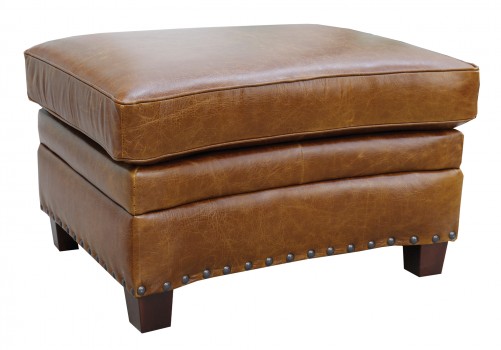 (image for) Luke Leather Furniture - Ottomans - Ashton in 156 Safari Tan