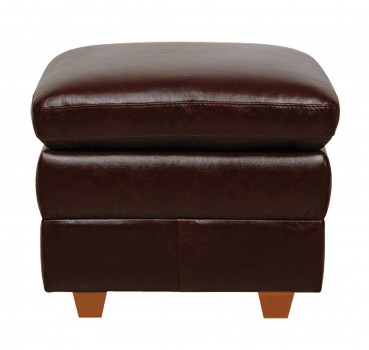 (image for) Luke Leather Furniture - Ottomans - AUSTIN in Color 153 Sienna