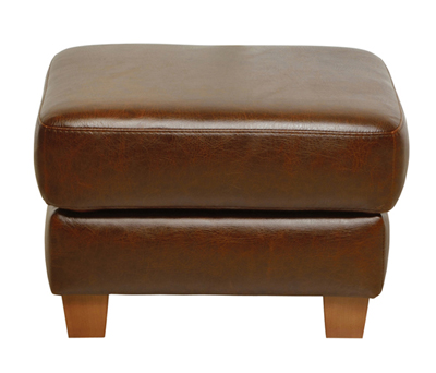 (image for) Luke Leather Furniture - Ottomans - JENNIFER in 155 Antique Tan
