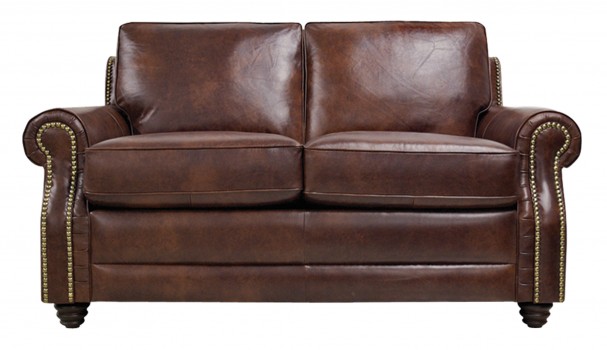 Luke Leather Furniture - Loveseats - LEVI in Color 2511 Havana (image for) Luke Leather Furniture - Loveseats - LEVI in Color 2511 Havana