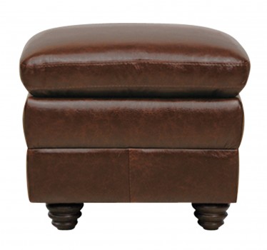 (image for) Luke Leather Furniture - Ottomans - LEVI in Color 2511 Havana