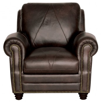 (image for) Luke Leather Furniture - Chairs - SOLOMON in Color 2520 Choca